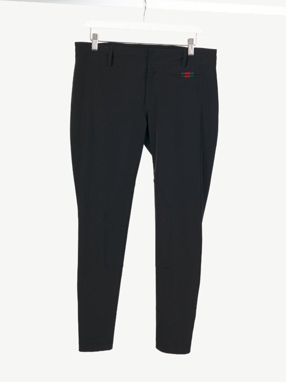 Gucci Black Twill Web-Trim Ankle-Length Riding Pants